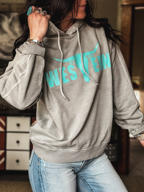 Brand Turq Logo Deadwood Hoodie - Sleet