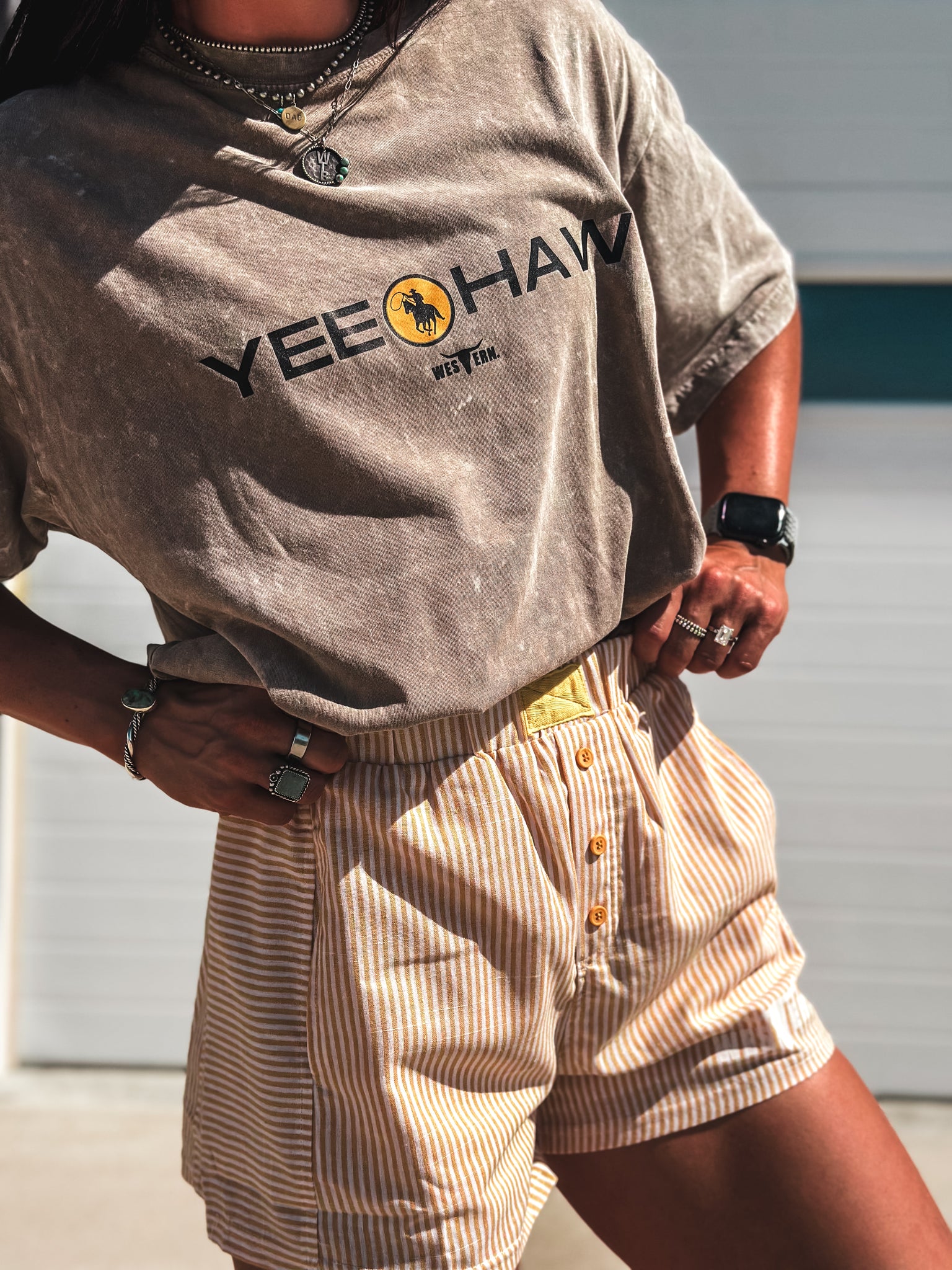 Brand Remix Boxer Shorts - Yellow Stripes