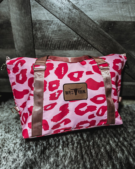 Rodeo Circuit Weekender Bag - Pink Leopard