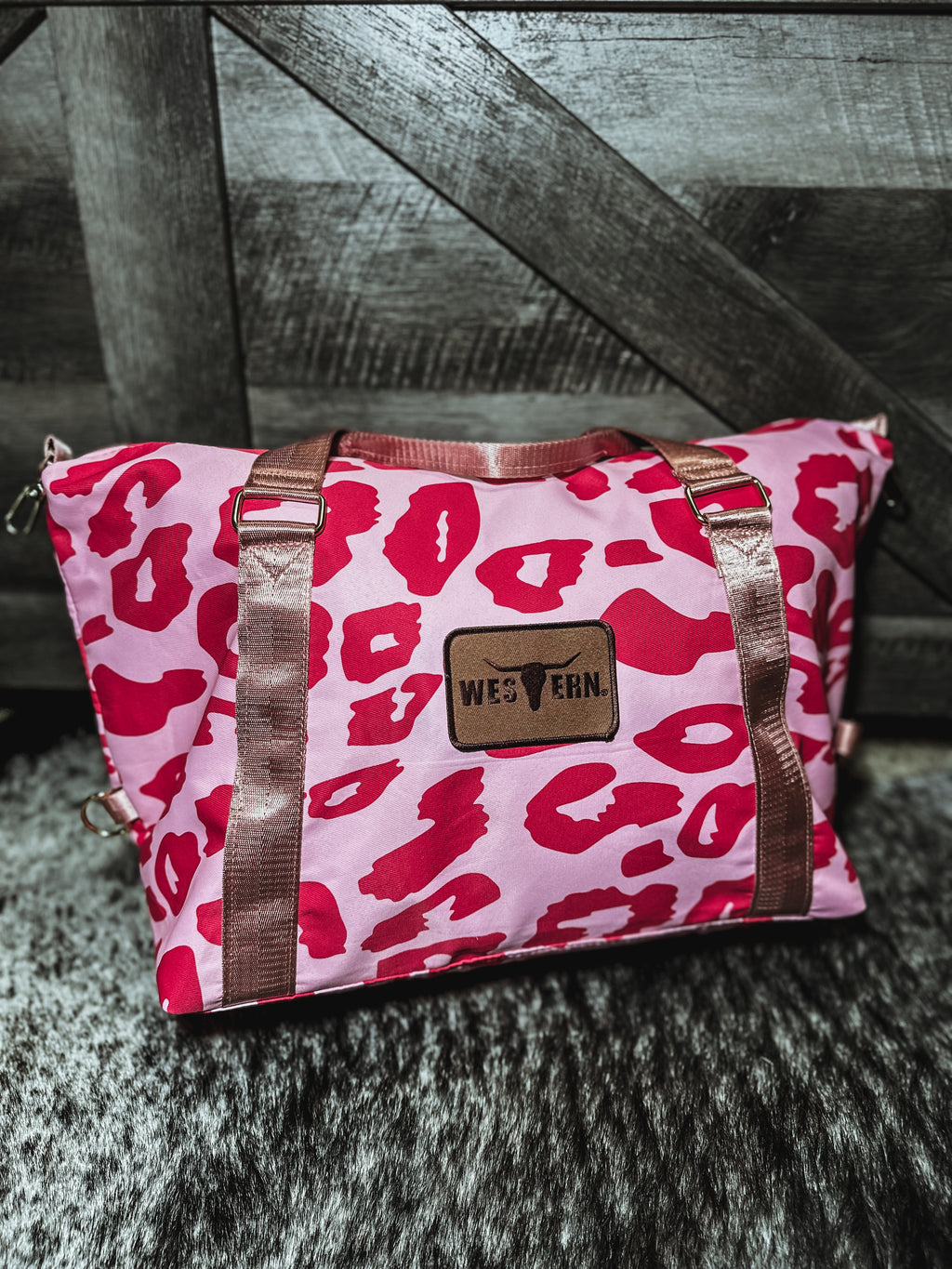 *DOORBUSTER* Rodeo Circuit Weekender Bag - Pink Leopard