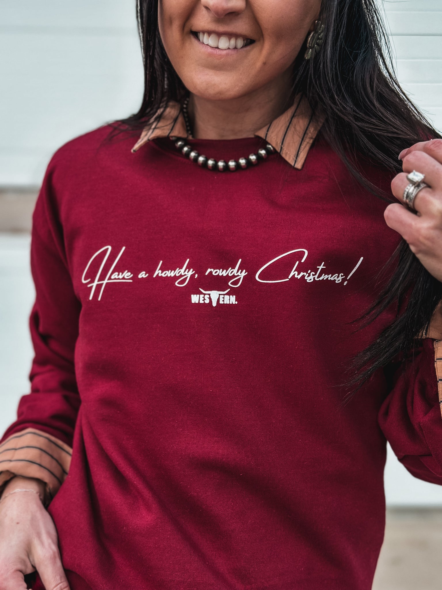 Howdy, Rowdy Christmas Crew - Garnet