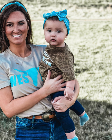 Brand Petite Bow Tie Headband - Turquoise