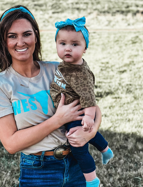 Brand Petite Bow Tie Headband - Turquoise