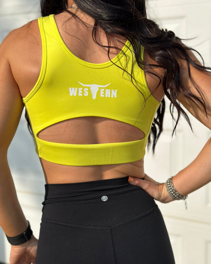 Brand Cut Back Bra LIME