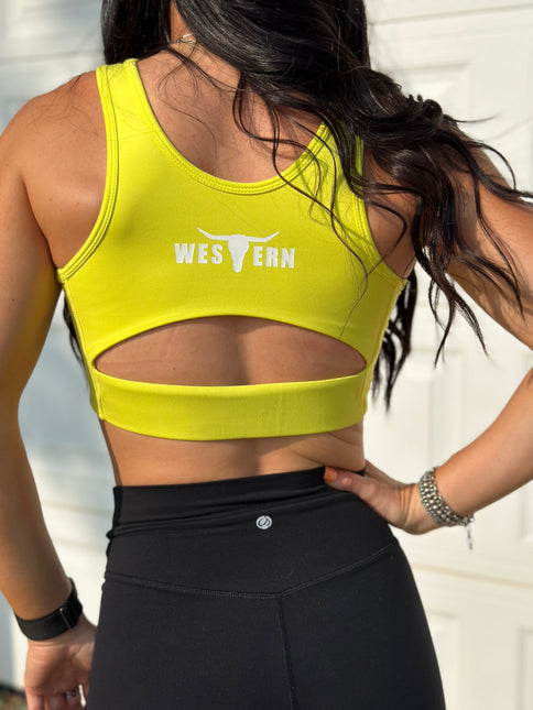 Brand Cut Back Bra LIME