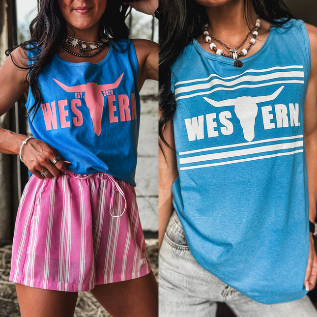 Brand Tank Blue Wave