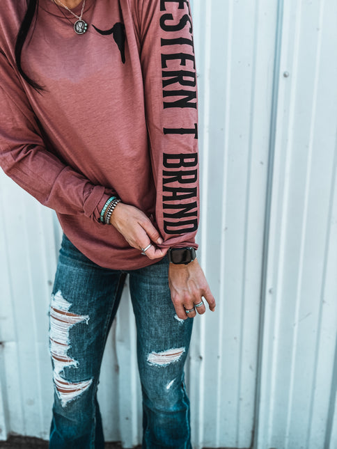 Brand Longsleeve Mauve