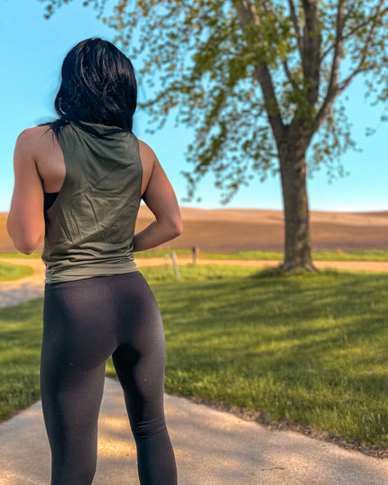 Brand Athleisure Tank - Olive