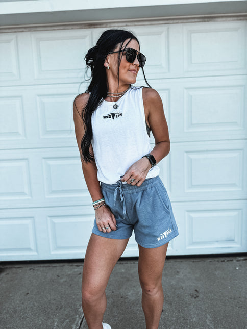 Brand Athleisure Tank - White