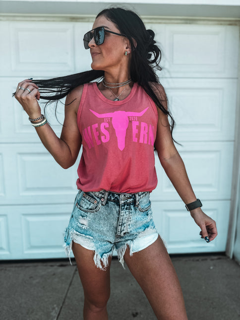 Brand Tank Pink Logo