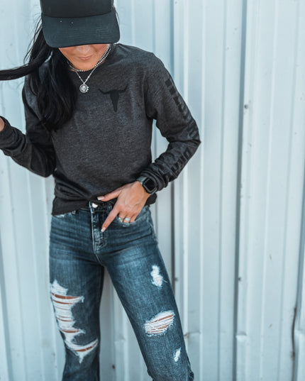 Brand Longsleeve Charcoal