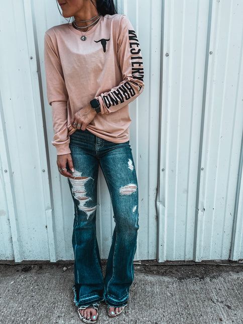 Brand Longsleeve Soft Peach