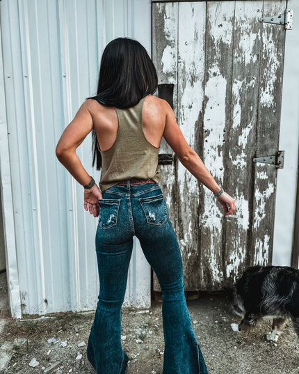 Beers & Broncs Cropped Tank