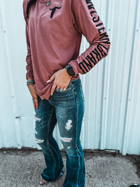 Brand Longsleeve Mauve