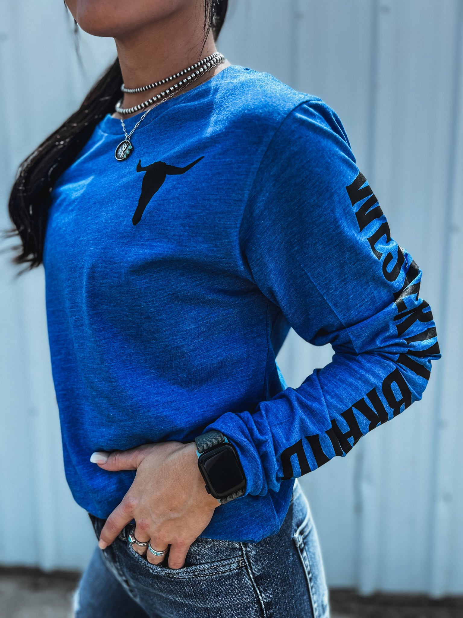 Brand Longsleeve Blue