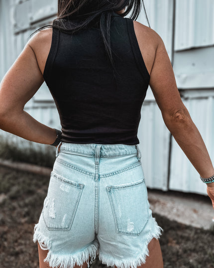 Brand Logo Racer Tank - Black