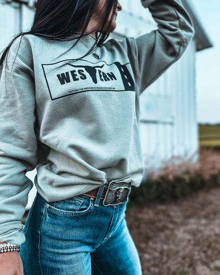 Western in Midwestern Crew - Sage