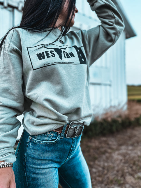 Western in Midwestern Crew - Sage