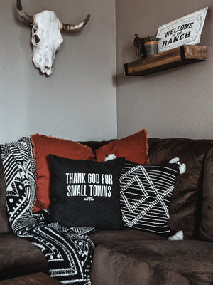 Thank God for Small Towns Pillow Cover