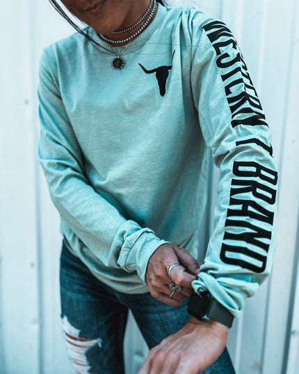 Brand Longsleeve Sage