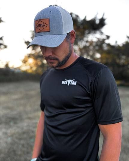 Brand Logo Athletic Tee - Black