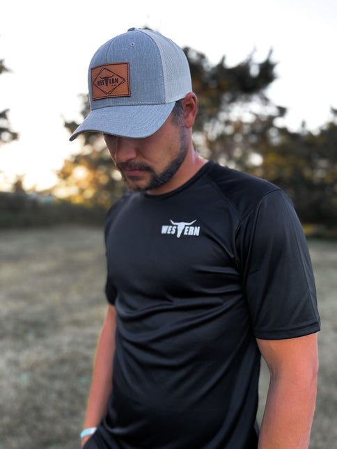 Brand Logo Athletic Tee - Black