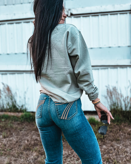 Western in Midwestern Crew - Sage