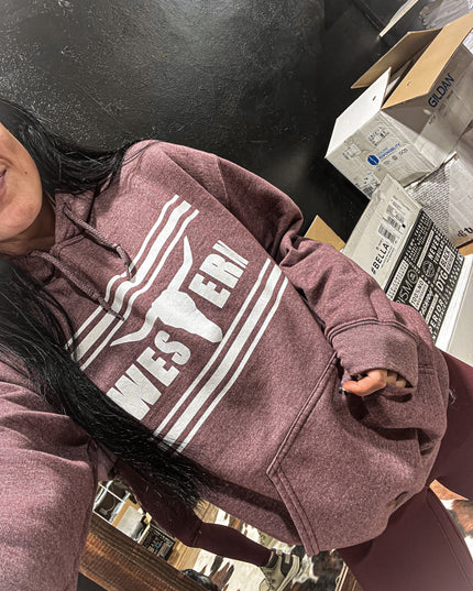 Brand Hoodie Heather Maroon