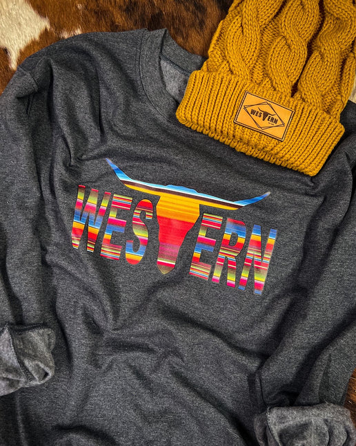 Brand Serape Crew Charcoal