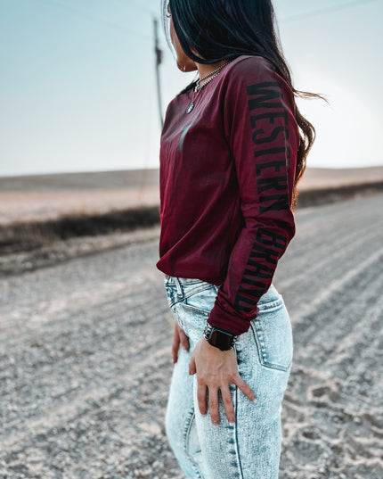 Brand Longsleeve Dark Red