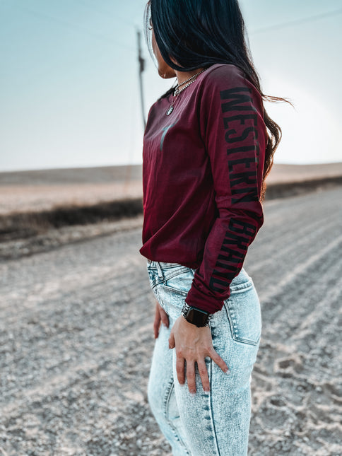 Brand Longsleeve Dark Red