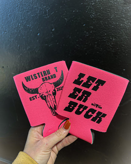 Hot Pink Brand Koozie