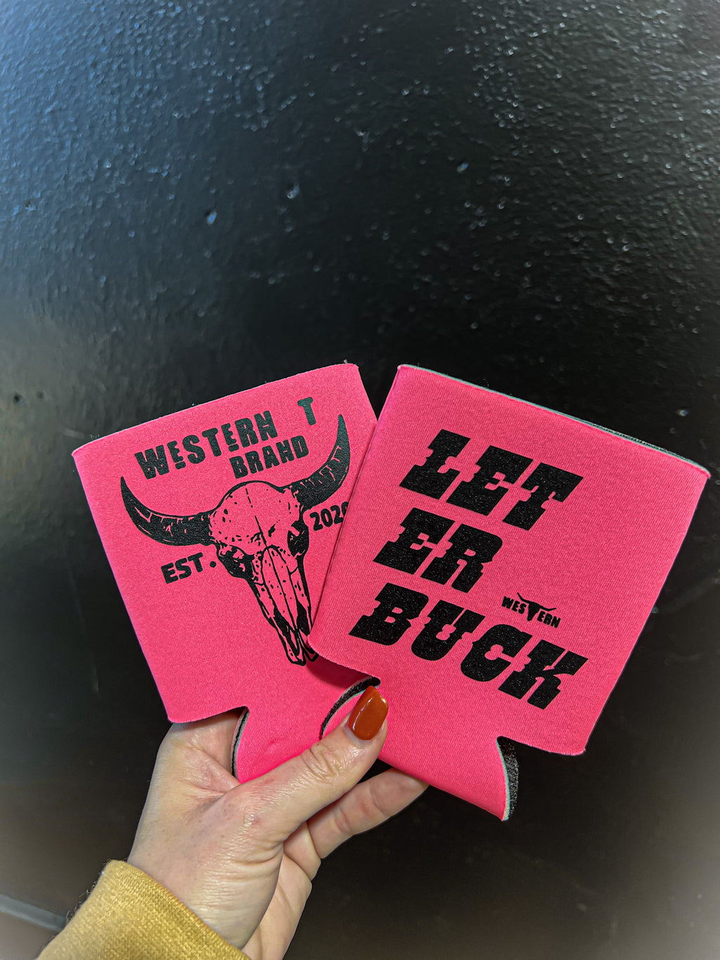 Hot Pink Brand Koozie