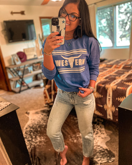 Brand Crew Heather Blue