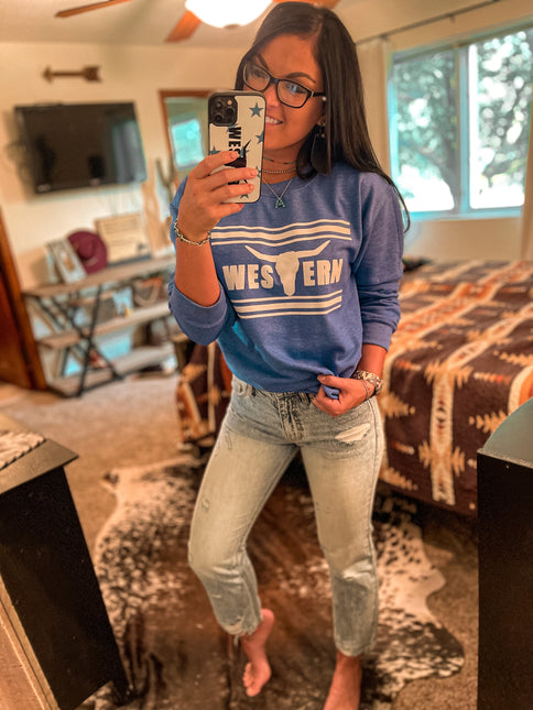 Brand Crew Heather Blue