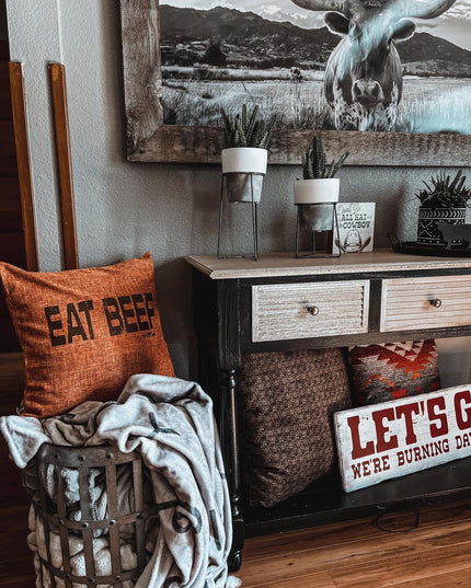 EAT BEEF Pillow Cover