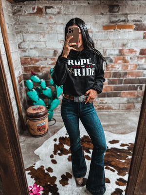Rope and Ride Cropped Hoodie READ DESCRIPTION