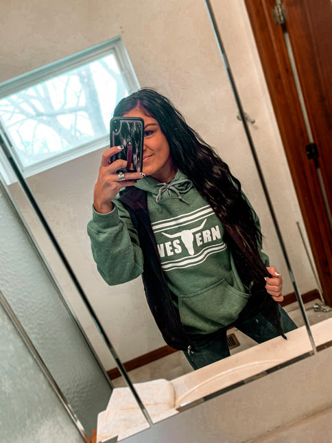 Brand Hoodie [Heather Olive Green]