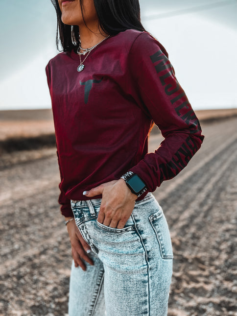 Brand Longsleeve Dark Red