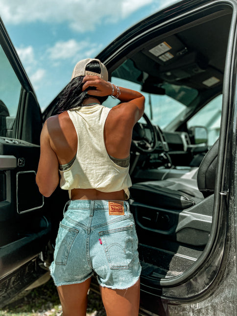 Logo Cropped Tank Butter