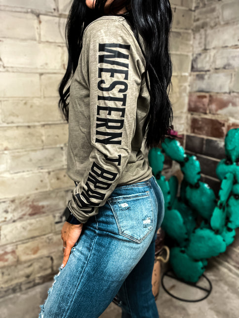 Brand Longsleeve Olive Green